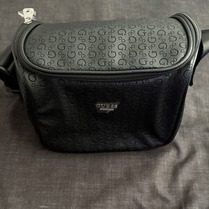Guess Embossed Black Lunch Bag